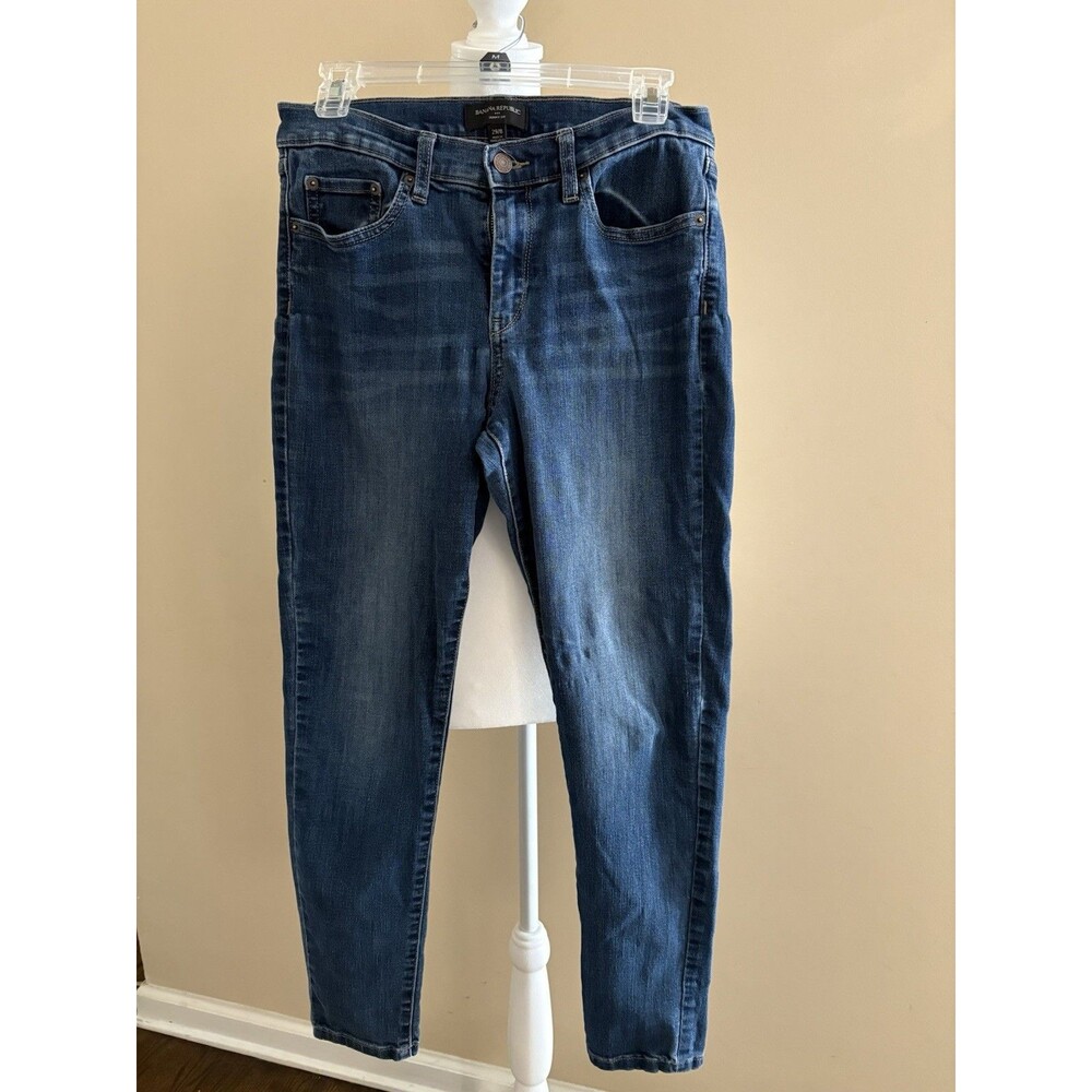 Lee Crafted Skinny Jeans Women Size 8 Medium Wash Blue Stretch Denim Slim